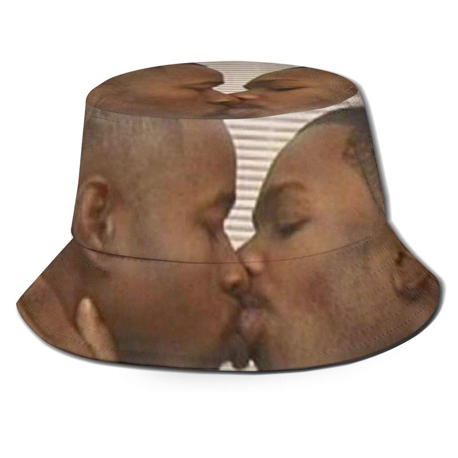 Two Black Men Kissing Meme Unisex Bucket Hat Summer Travel Beach Sun Hats Outdoor Cap