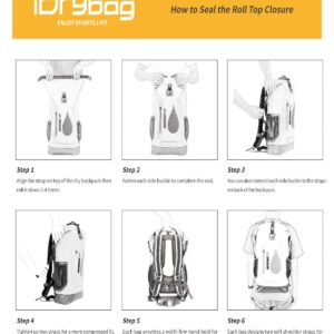 IDRYBAG Waterproof Backpack Dry Bag PVC 30L, Floating Bag Dry Backpack for Men, Dry Sack Waterproof Bag for Kayaking, Canoeing, Boating, Camping, Hiking