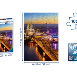 Ravensburger Cologne by Night 1000 Piece Jigsaw Puzzles for Adults & Kids Age 14 Years Up - City Puzzle [Amazon Exclusive]