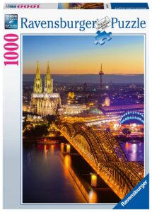 ravensburger cologne by night 1000 piece jigsaw puzzles for adults & kids age 14 years up - city puzzle [amazon exclusive]