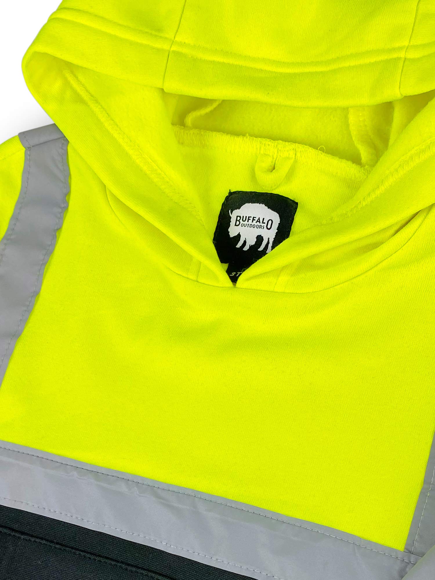 Buffalo Outdoors® Workwear Kid's Hi Vis Reflective Safety Hoodie (5/6) Yellow