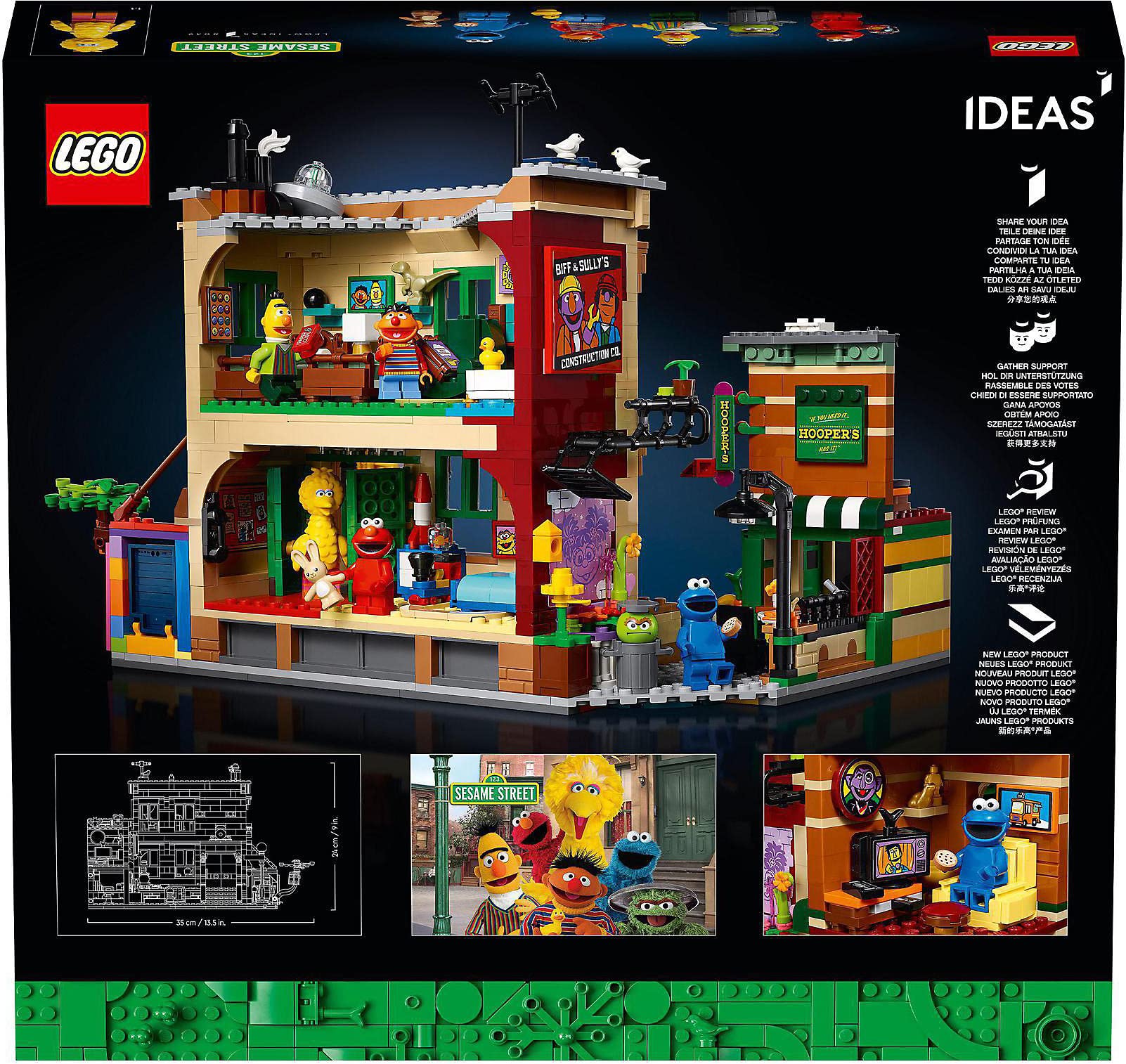 LEGO Ideas 123 Sesame Street 21324 Building Kit; Awesome Build-and-Display Model for Adults Featuring Elmo, Cookie Monster, Oscar The Grouch, Bert, Ernie and Big Bird, New 2021 (1,367 Pieces)