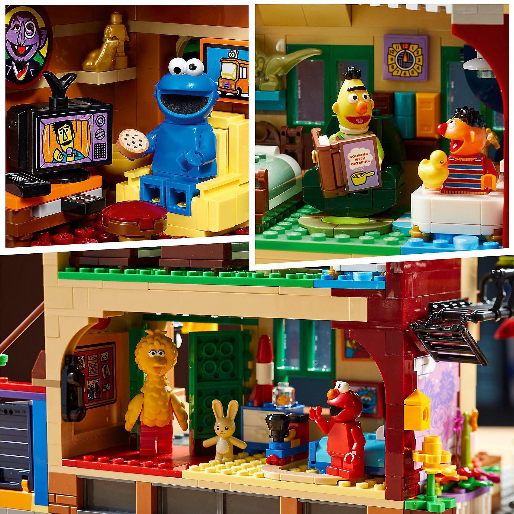 LEGO Ideas 123 Sesame Street 21324 Building Kit; Awesome Build-and-Display Model for Adults Featuring Elmo, Cookie Monster, Oscar The Grouch, Bert, Ernie and Big Bird, New 2021 (1,367 Pieces)