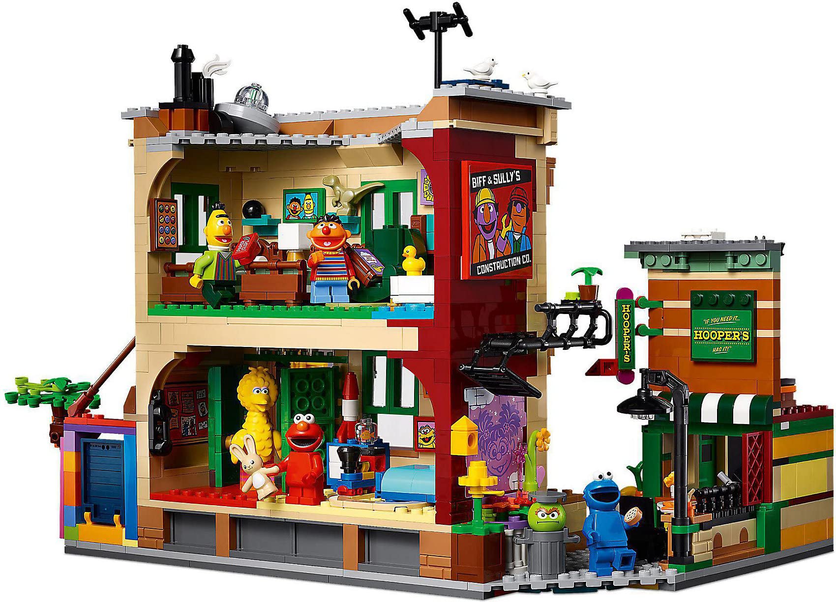 LEGO Ideas 123 Sesame Street 21324 Building Kit; Awesome Build-and-Display Model for Adults Featuring Elmo, Cookie Monster, Oscar The Grouch, Bert, Ernie and Big Bird, New 2021 (1,367 Pieces)