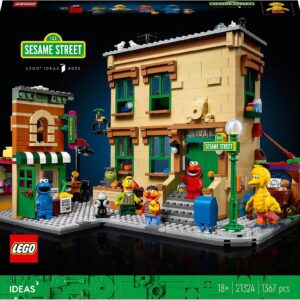 LEGO Ideas 123 Sesame Street 21324 Building Kit; Awesome Build-and-Display Model for Adults Featuring Elmo, Cookie Monster, Oscar The Grouch, Bert, Ernie and Big Bird, New 2021 (1,367 Pieces)