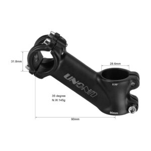 BESNIN MTB stem 35 Degree Bike Stem, 31.8mm /90mm MTB Stem Mountain Bike Handlebar Stem for Bicycle, Road Bike, MTB, BMX, Cycling (31.8 * 90mm)