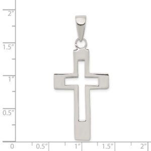 Sterling Silver Cross Pendant 48mm 21mm style QP1141