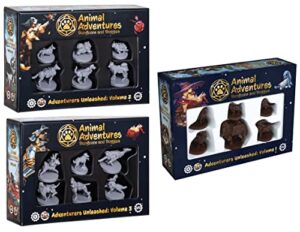 steamforged games animal adventures doggies and dungeons volume 1-3 miniatures bundle (3 items)