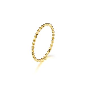 thin twist ring 925 sterling silver braided infinity twisted gold stacking friendship pinky knuckle band ring size 3.5