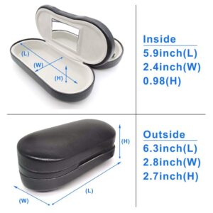 Metrical 2-in-1 Eyeglasses Case, Dual Glasses Case for Two Frames, Double Layer Hard Shell Protective Cases for Glasses, Not suitable for sunglasses