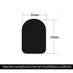 ROFFEE clarinet/soprano saxophone Mouthpiece Cushions Patches Pads,2 Packs 0.5mm (8 PCS black&8 PCS White)…