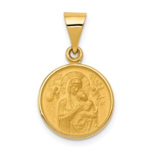 18k Our Lady of Perpetual Help Medal Pendant Q18XR46