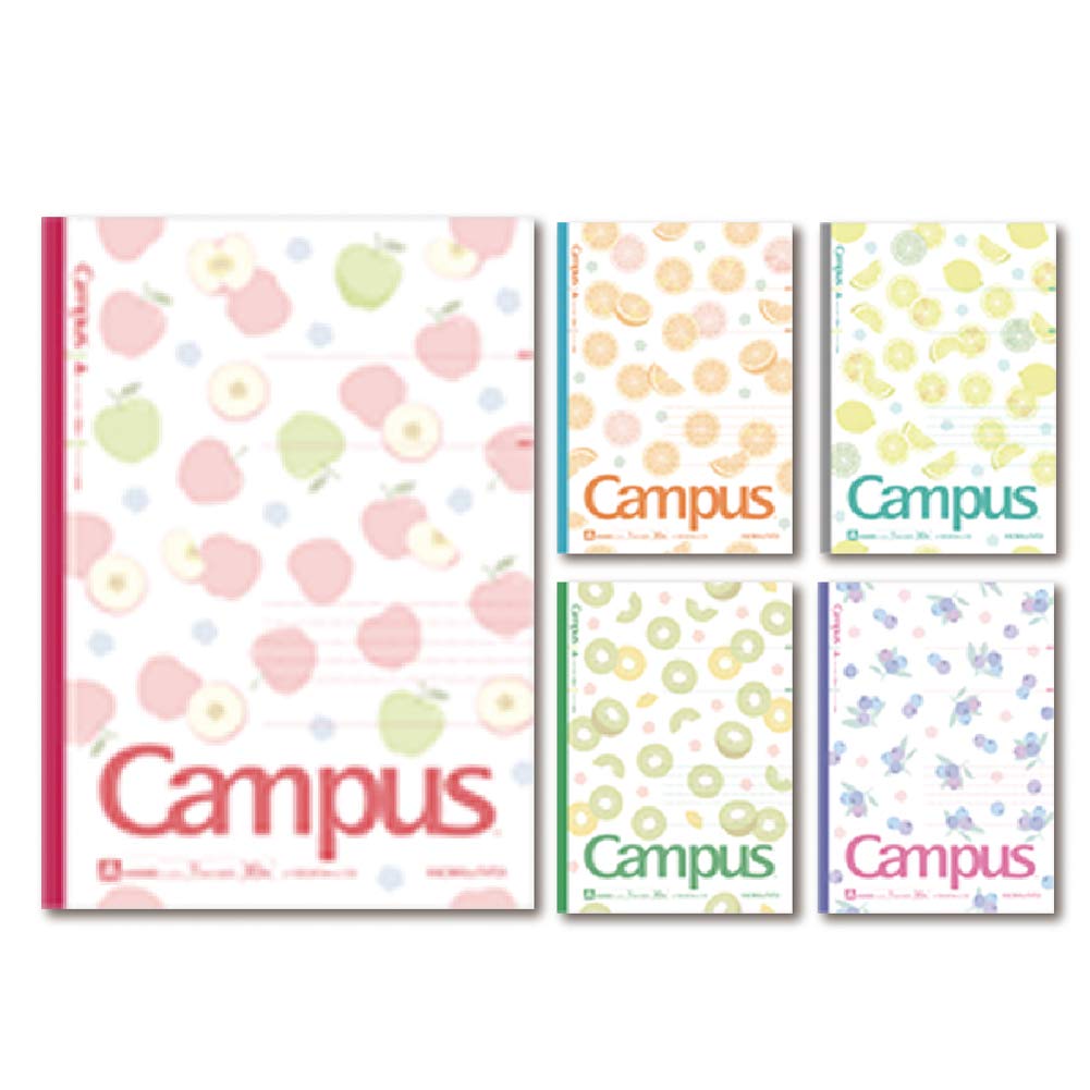 LIMITED Kokuyo NO-3CBTN-L30X5 Notebook, Campus Notebook, Limited B5, Dotted B Rule, Fruity Pop, Pack of 5 Japan Import