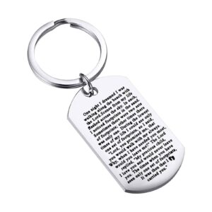 footprints in the sand prayer key poems quote gift when you saw only one set of footprints it was then that i carried you key (dog tag keychain)