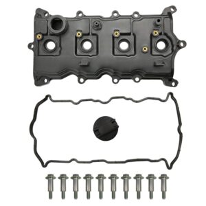 mitzone engine valve cover compatible with 2007-2013 nissan altima sentra se-r 2.5l part# 13264-ja00a 13270-ja00a