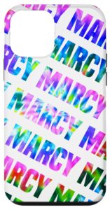 iphone 12 mini custom marcy phone cover white personalized tie dye case