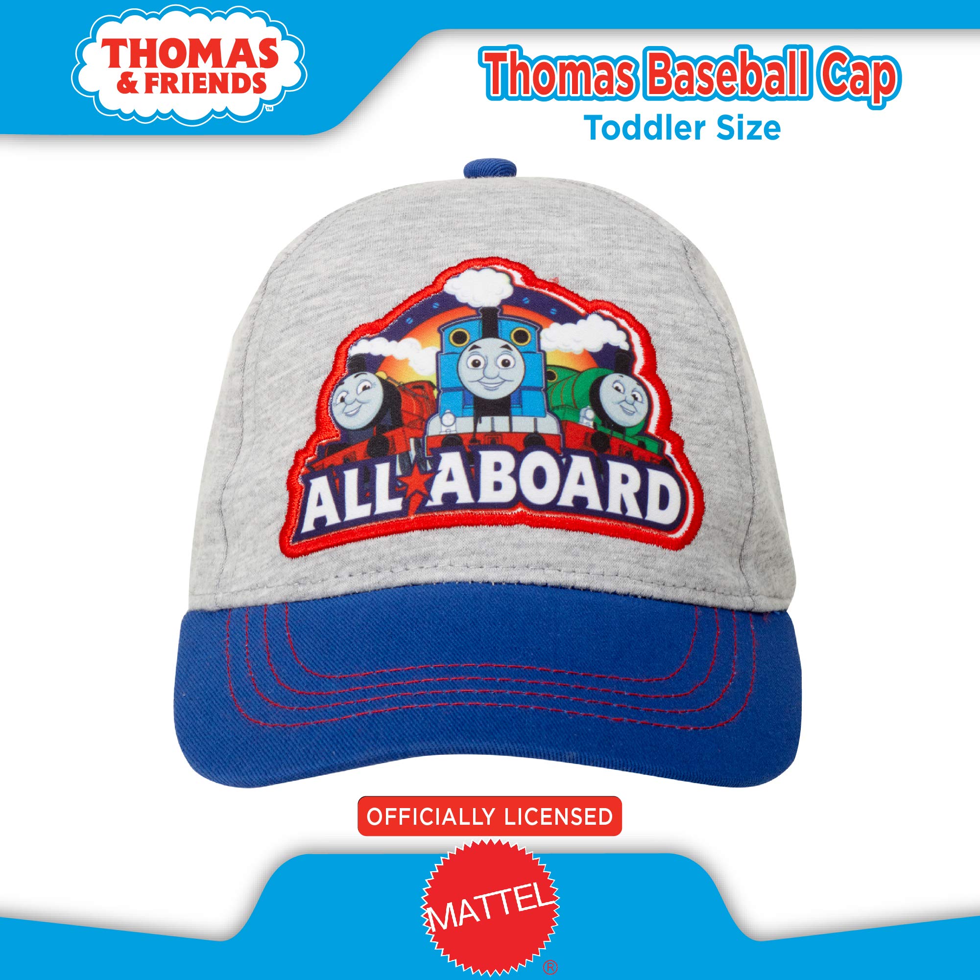 Nickelodeon Boys’ Thomas & Friends Baseball Cap – Thomas The Tank Engine Hat, Size Ages 2T-4T, Thomas Grey