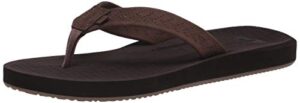 quiksilver men's left coasta sandal, brown/brown/brown, 6