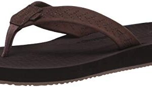 Quiksilver Men's Left COASTA Sandal, Brown/Brown/Brown, 6