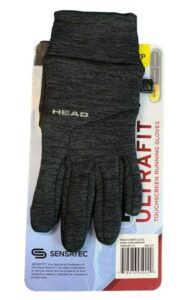 head ultrafit men's touchscreen running gloves (gray, medium)