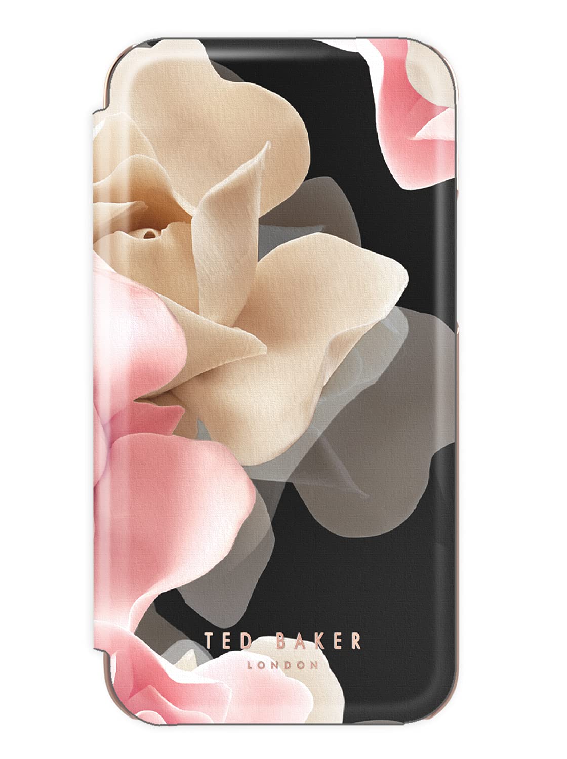 Ted Baker KNOWANE Mirror Folio Case for iPhone 12/12 Pro (6.1inch) - Porcelain Rose (Black)