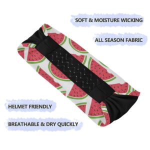 DOMIKING Sports Headband for Women - Patron Sandia Watermelon Unisex Workout Sweat Band for Men Moisture Wicking Hairband for Yoga Running Jogging