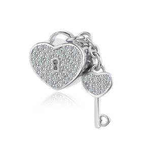 new lock and key to my heart charm love forever friend bead compatible with women pandora bracelets