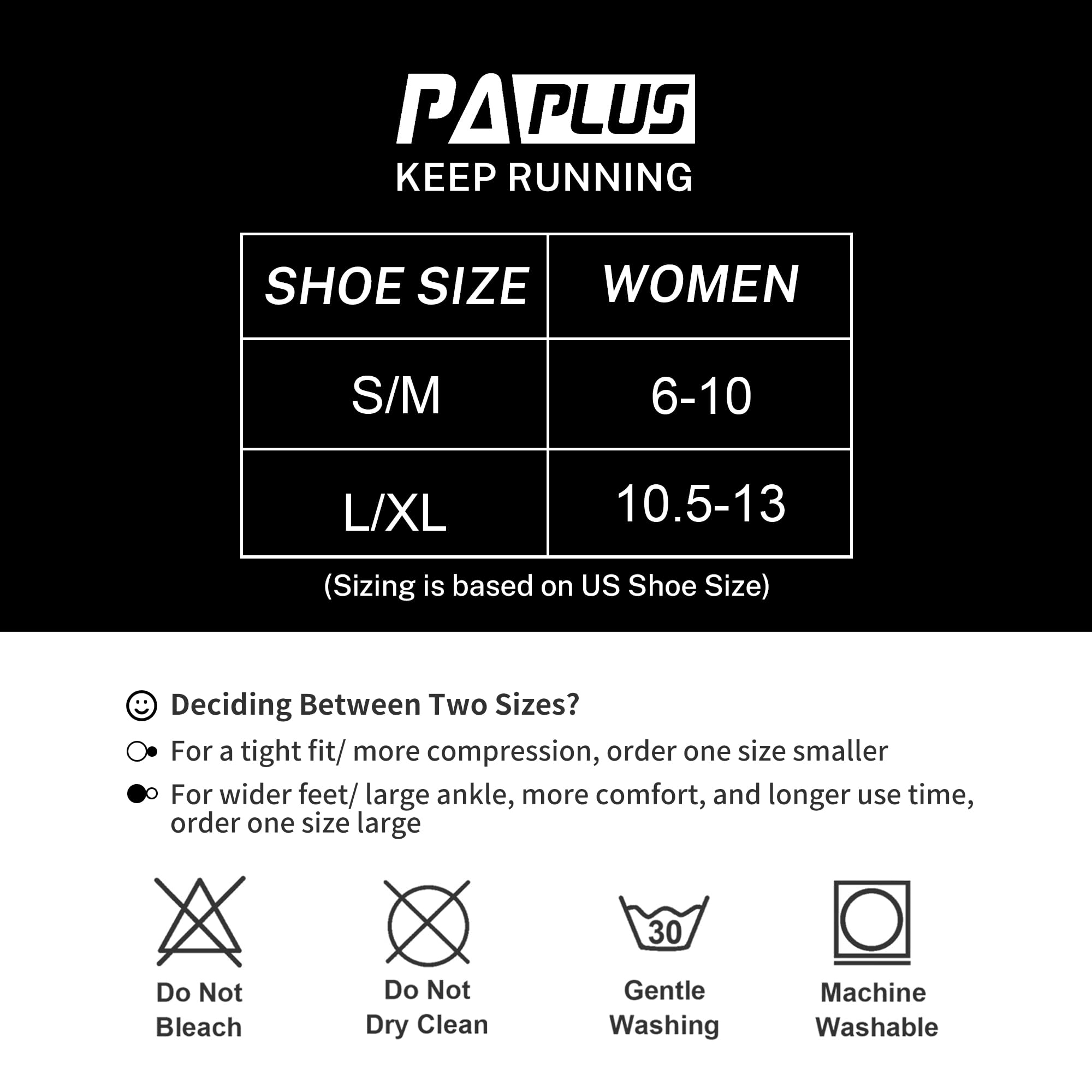 PAPLUS Compression Running Socks Women (6 Pairs), Ankle Athletic Socks Low Cut with Arch Support