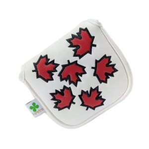 foretra – canada maple leaf - golf putter headcover quality pu leather magnetic closure for square mallet style putters scotty cameron odyssey taylormade ping