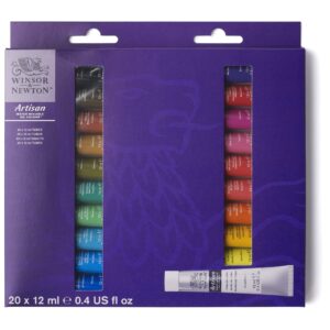 Winsor & Newton Artisan Water Mixable Oil Color Paint, 0.4-oz (12xml) Tubes, Set of 20