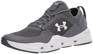 under armour women's micro g kilchis, pitch gray (100)/white, 8 m us