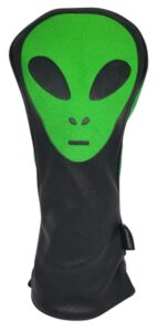 readygolf green alien embroidered driver headcover