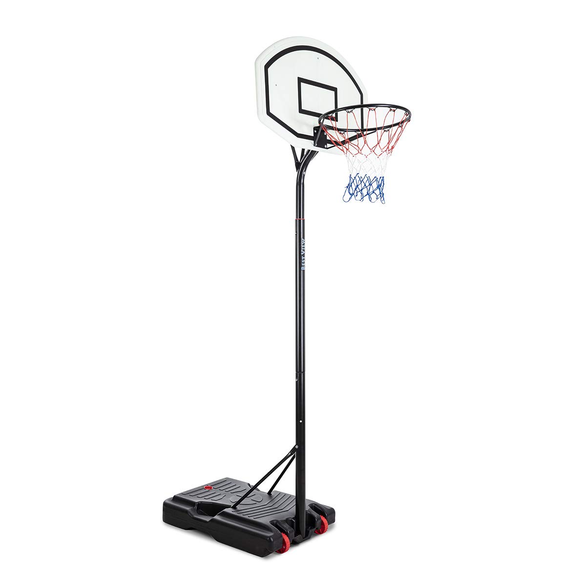 Best View Heavy Duty Indoor & Outdoor Portable Big Size Basketball Hoop & Goal Stand Back Boar for Kids & Adult, Height Adjustable