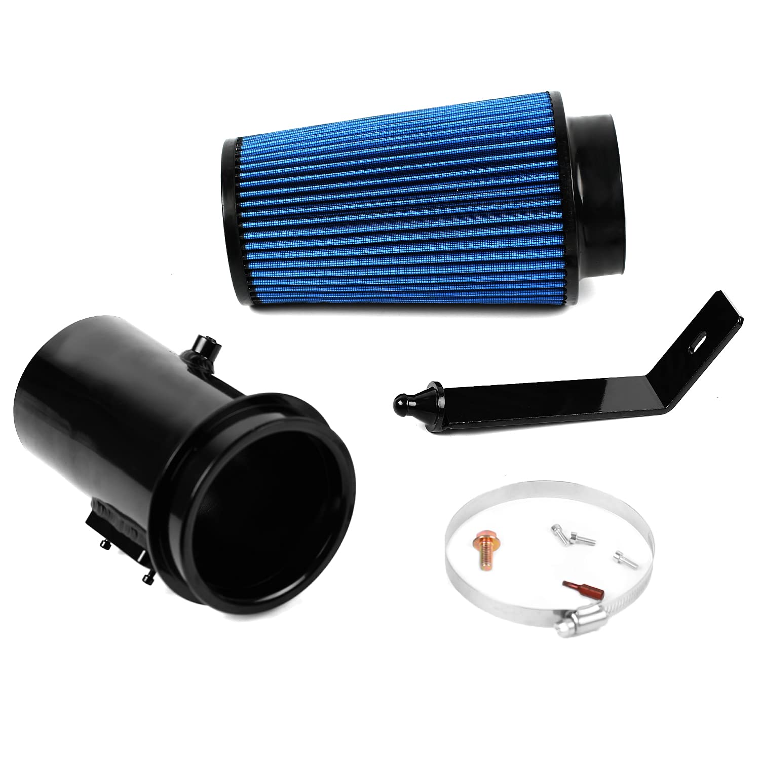 4" Cold Air Intake Pipe Kit with Oiled Filter, Filter System Replacement for 2008 2009 2010 Ford Powerstroke Diesel Engine 6.4L, F-250 F-350 F-450 Super Duty