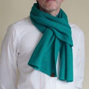 Borges & Scott Pure Cashmere Scarf - 100% Cashmere - Made in Nepal - Teal