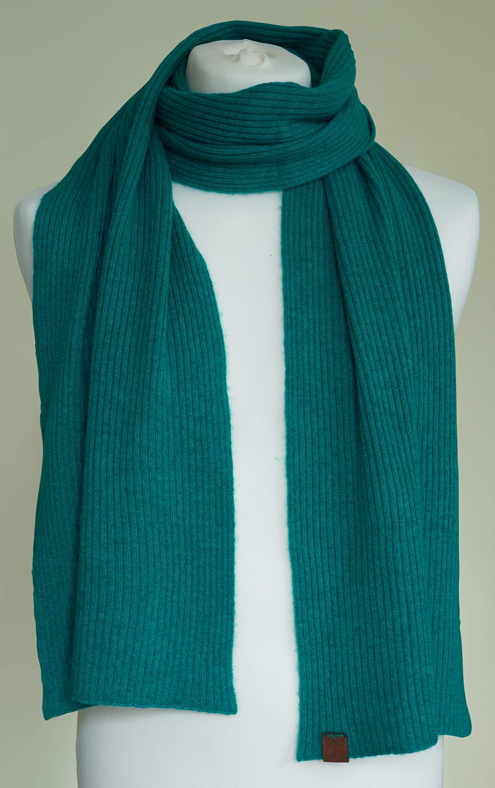 Borges & Scott Pure Cashmere Scarf - 100% Cashmere - Made in Nepal - Teal