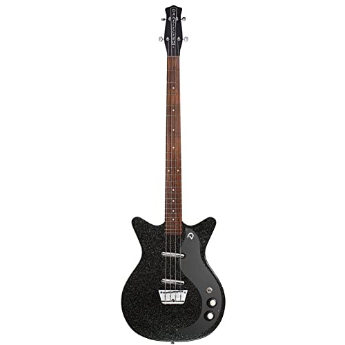 Danelectro '59DC Short Scale Bass Guitar - Black Metalflake