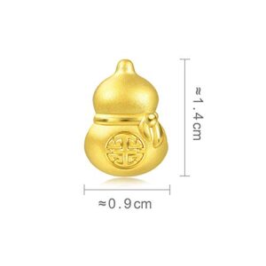 CHOW SANG SANG 999 24K Solid Gold 'Hello World' Gourd (Wulu) Charm Bracelet for Women 91360C