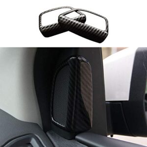 ruihe carbon fiber color door speaker audio ring cover trim fit for ford focus 2012 2013 2014 2015 2016 2017 2018 rs st electric s se sel titanium