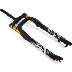 BUCKLOS 26 inch MTB Air Fork Snow Fat Mountain Bike Fork Travel 120mm, Rebound Adjustment Bicycle Front Forks for 4.0" Tire Disc Brake.