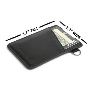 Thread Wallets Ultra Slim Card Holder Wallet - Slim Wallet for Women & Men - Minimalist Wallets for Women - Small Wallet for Women & Men - Modern Credit Card Organizer Mini Wallet (Black)