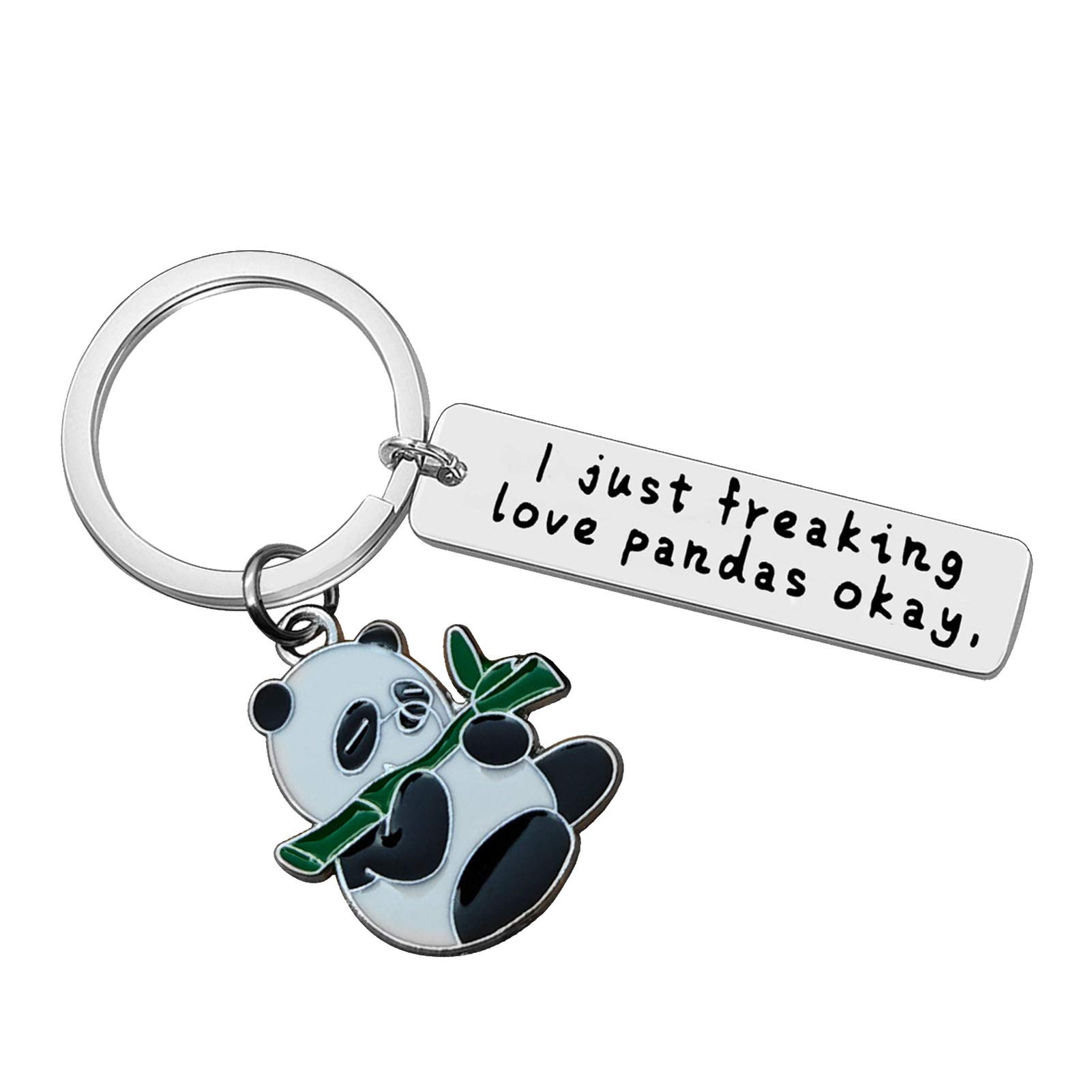 Vadaka Funny Panda Charm Keychain Panda Lovers Jewelry Gifts Animal Lovers Gift Panda Keyring for Friends Girls Christmas Graduation Birthday Gift for Panda Lovers