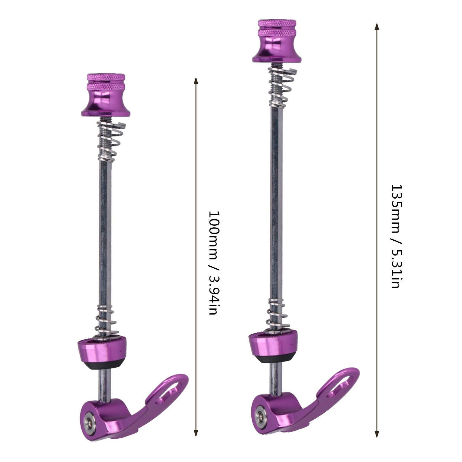 Alomejor 2pcs Quick Release Skewers Front Rear Skewer Road Mountain Bike Quick Release Skewers Accessory()