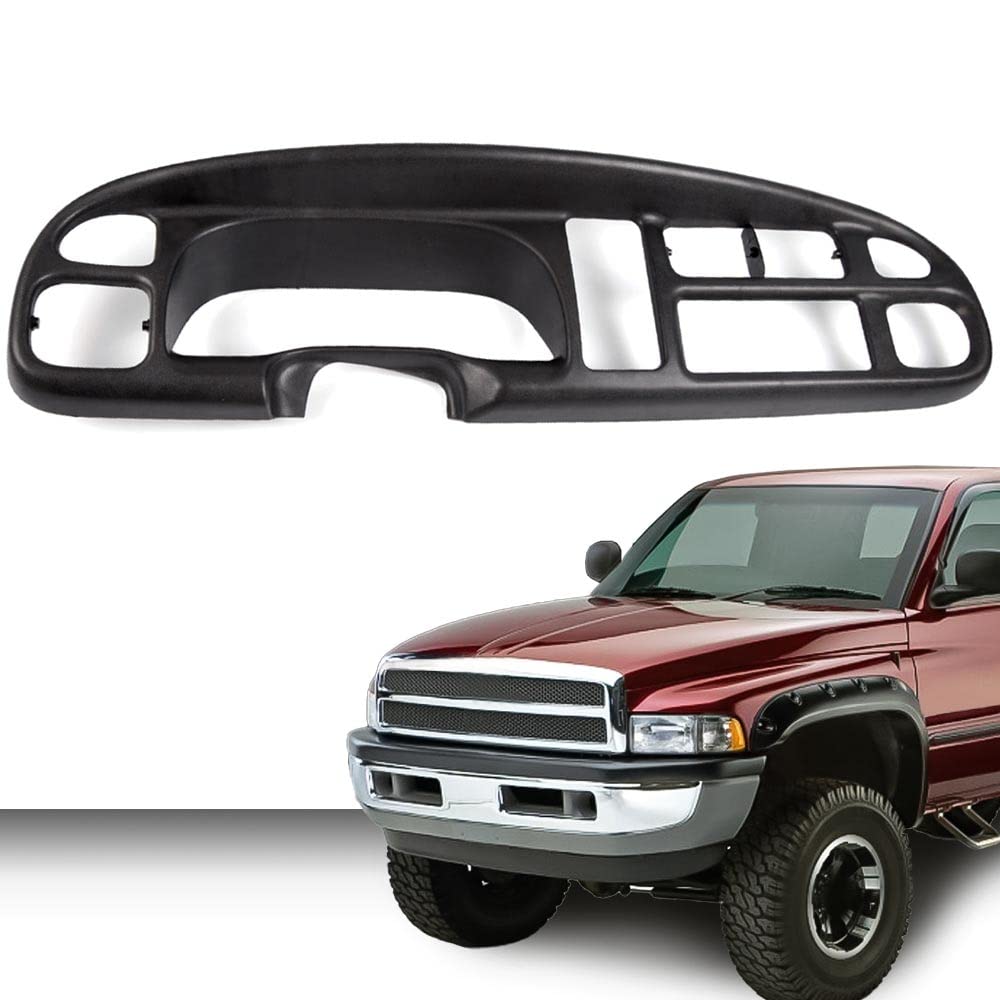 PIT66 Dash Board Bezel Cover Compatible with 1998-2001 Dodge Ram Truck Dashboard Cover w/Clips 68042746AC 5GK51DX9AA 5EU11DX9AB