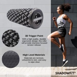 Shadowfit Foam Roller Equipment for Sore Muscle, Tissues ∣ Massage Rollers for Maximum Tension Relief ∣ High Density Foam for Deep Tissue Pain Relief, Thigh, Arms (Gray)