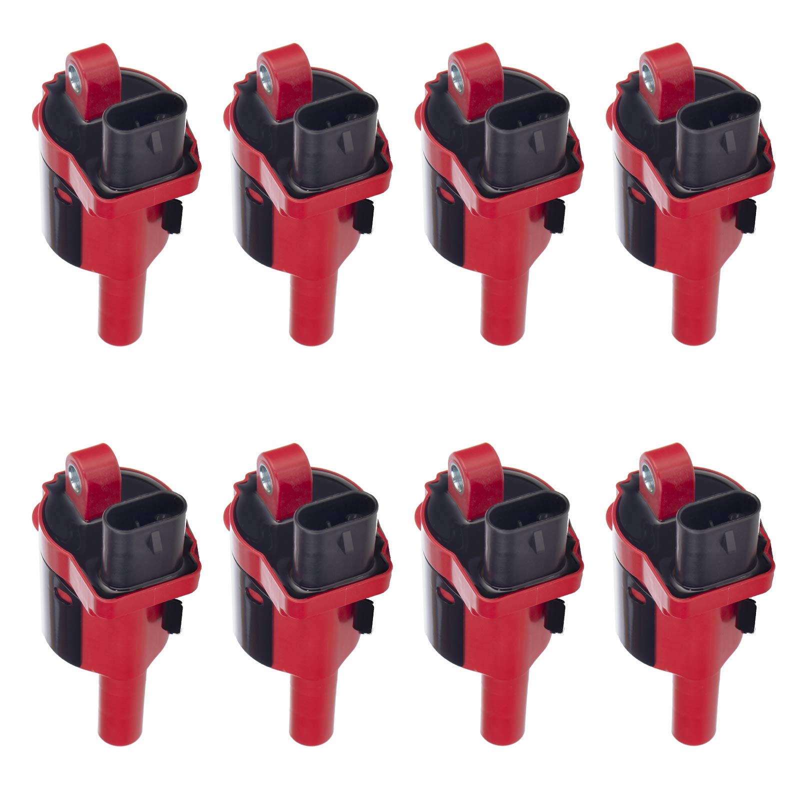 TRQ 8 Piece Premium High Performance Ignition Coil Round Style Kit Set for 2016-2018 Camaro / 2014-2018 Corvette / 2014-2018 Sierra 1500/2014-2018 Silverado 1500/2015-2018 Suburban