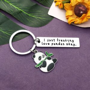 Vadaka Funny Panda Charm Keychain Panda Lovers Jewelry Gifts Animal Lovers Gift Panda Keyring for Friends Girls Christmas Graduation Birthday Gift for Panda Lovers