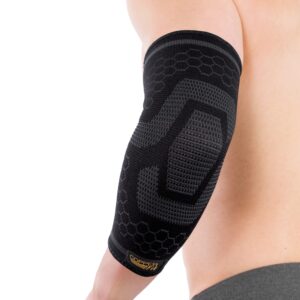 Copper Fit Womens ICE Elbow Compression Sleeve Infused Menthol, Black, Large/X-Large