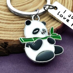 Vadaka Funny Panda Charm Keychain Panda Lovers Jewelry Gifts Animal Lovers Gift Panda Keyring for Friends Girls Christmas Graduation Birthday Gift for Panda Lovers