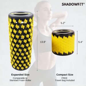 Shadowfit Foam Roller Equipment for Sore Muscle, Tissues ∣ Massage Rollers for Maximum Tension Relief ∣ High Density Foam for Deep Tissue Pain Relief, Thigh, Arms (Gray)